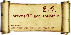 Esztergályos István névjegykártya
